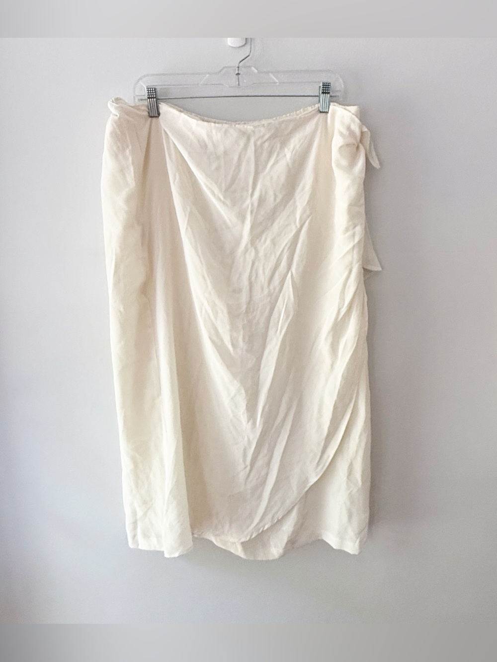 Vintage Women 100% Silk Sarong Wrap Skirt Size 20W Coastal Old Money Classic